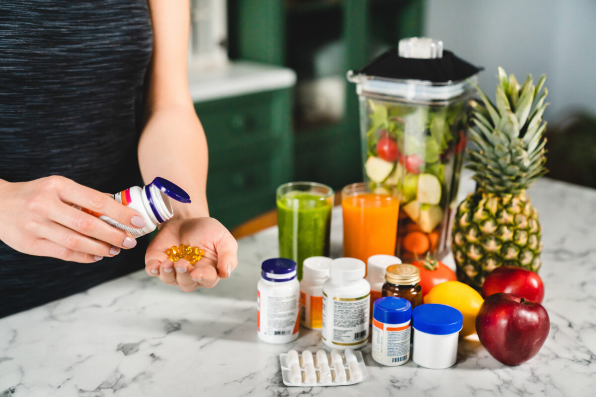 supplement bottles representing nutrient deficiency and sleep